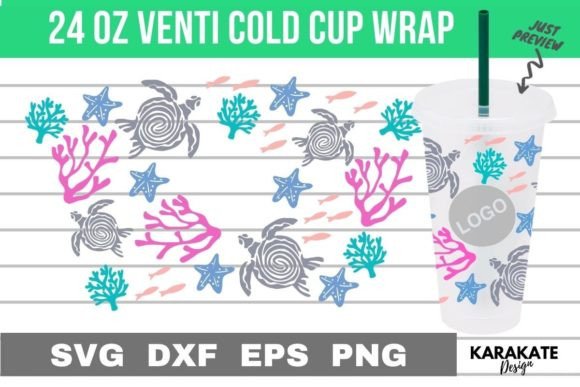A Coastal Sea Turtle Wrap SVG for Crafts and Graphics