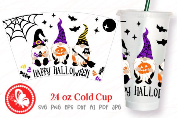 A Designer's Review of the Gnomes Halloween Cup Wrap Asset