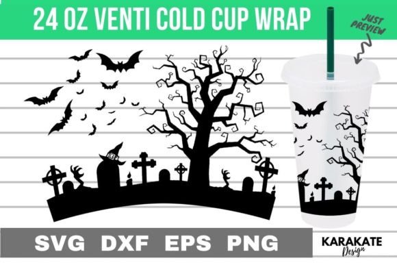 A Tumbler Wrap Design for Halloween Graphics and Crafts