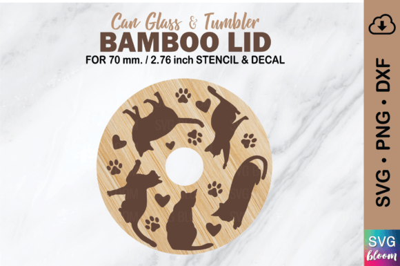 Cat Mom Libbey Bamboo Lid SVG: A Graphic Asset Review