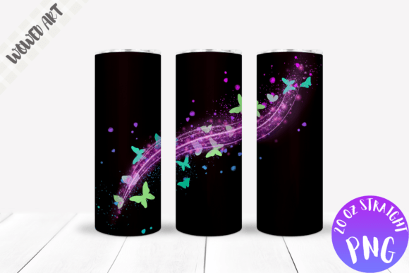 Crafting Impact: Butterfly Neon Wave Graphics for Crafts