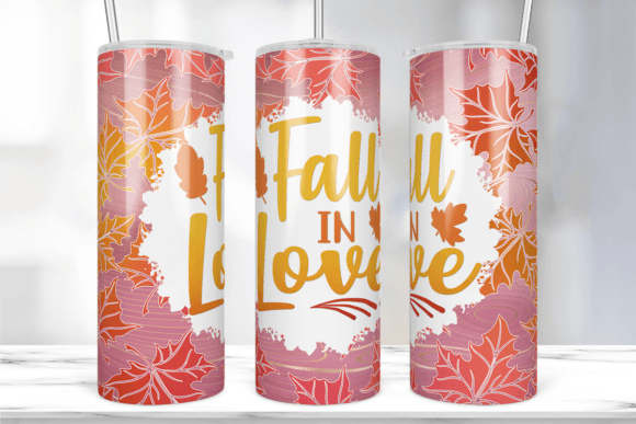 Fall Leaves Tumbler Wrap: A Graphic for Autumn Crafting