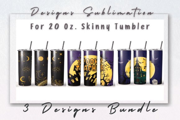 Halloween Teacher Sublimation Graphics for Skinny Tumblers