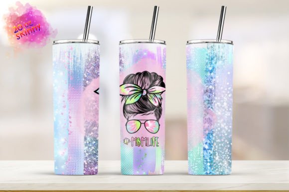 Mom Life Messy Bun Graphic: A Print Template Review for Tumbler Designs
