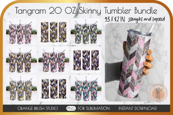 Tangram Chevron Bundle: A Graphics Resource for Craft-Based Brands